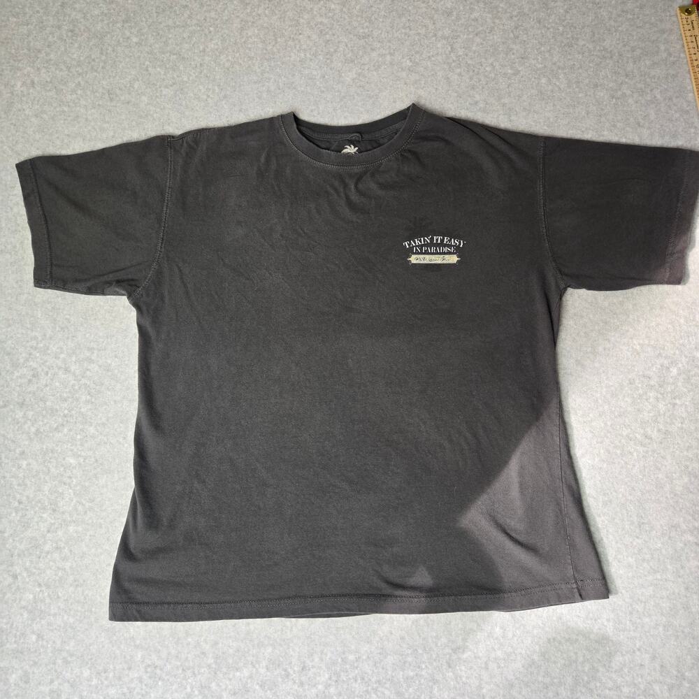 Newport Blue Men's Black Graphic "Takin It Easy" Cotton T-Shirt - Size XXL